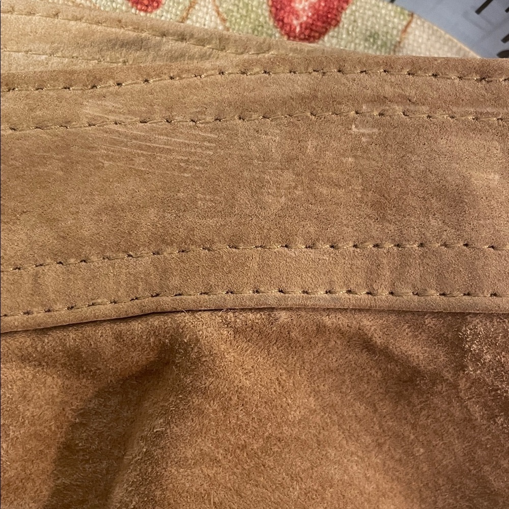 Lauren Ralph Lauren Tan Soft Suede High Waisted Vintage Pants - Picture 12 of 13